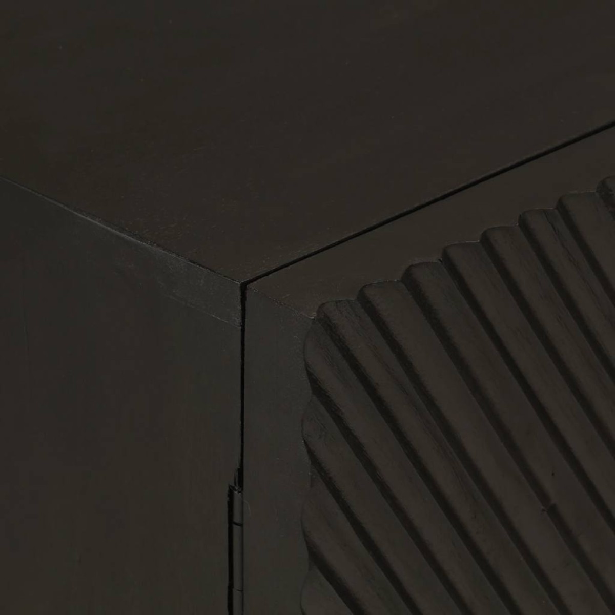 vidaXL Ντουλάπι Μαύρο 55x30x76 εκ. από Μασίφ Ξύλο Μάνγκο και Σίδηρο