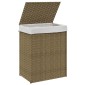 vidaXL Καλάθι Πλυντηρίου με Καπάκι 46 x 33 x 60 εκ. Συνθετικό Ρατάν