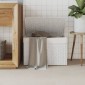 vidaXL Καλάθι Πλυντηρίου με Καπάκι Λευκό 55,5 x 35 x 34εκ. Συνθ. Ρατάν