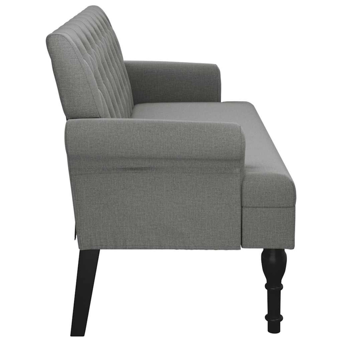 vidaXL Παγκάκι με Πλάτη Σκούρο Γκρι 120 x 62 x 75,5 εκ. Υφασμάτινο