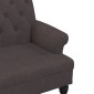vidaXL Παγκάκι με Πλάτη Σκούρο Καφέ 120 x 62 x 75,5 εκ. Υφασμάτινο