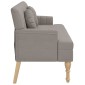 vidaXL Παγκάκι Taupe 113 x 64,5 x 75,5 εκ. Υφασμάτινο με Μαξιλάρια