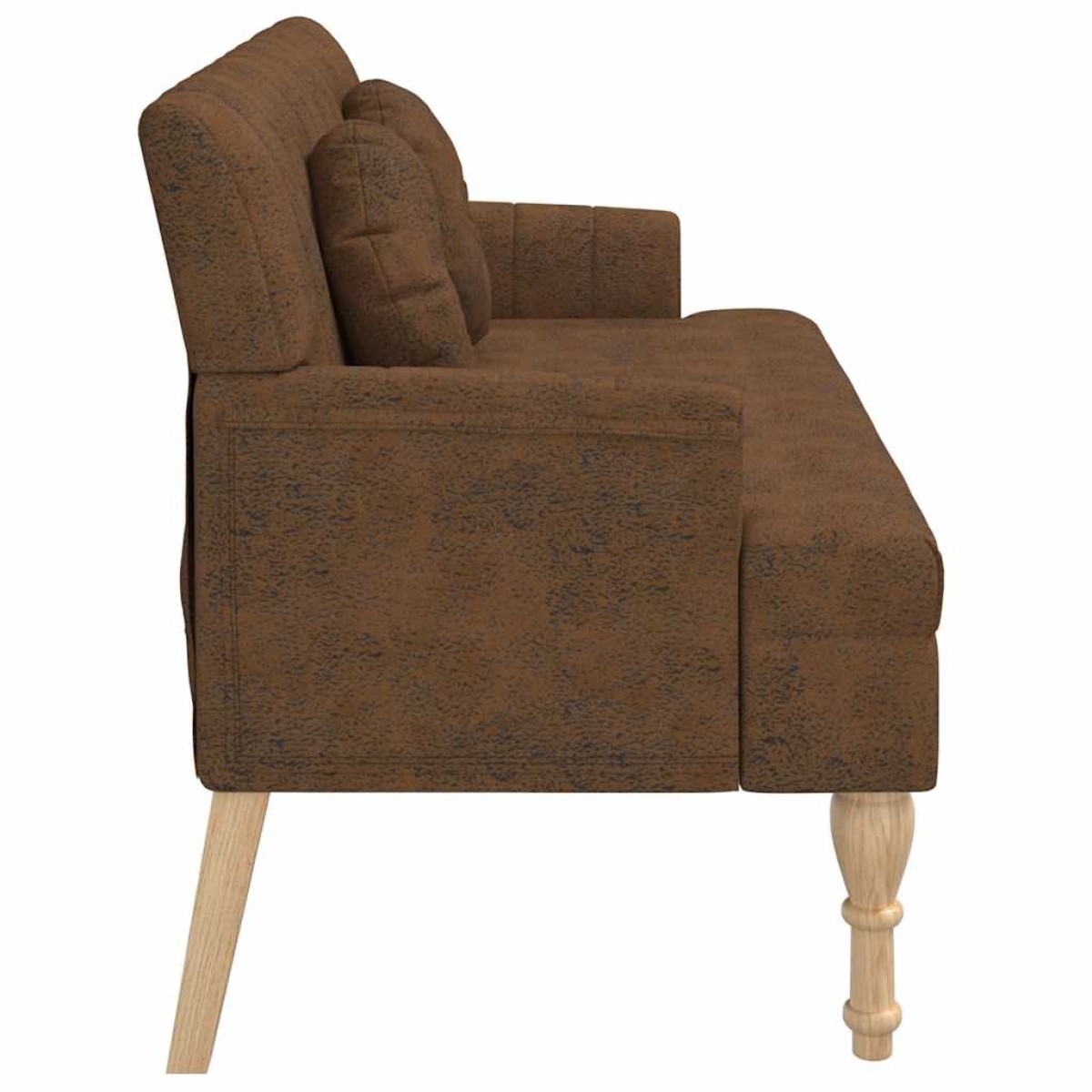 vidaXL Παγκάκι με Μαξιλάρια Καφέ 113x64,5x75,5 εκ.
