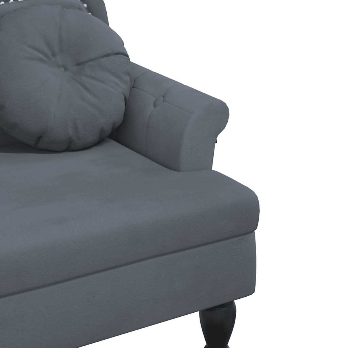 vidaXL Παγκάκι Σκούρο Γκρι 120,5 x 65 x 75 εκ. Βελούδινο με Μαξιλάρια