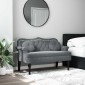 vidaXL Παγκάκι Σκούρο Γκρι 120,5 x 65 x 75 εκ. Βελούδινο με Μαξιλάρια