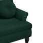 vidaXL Παγκάκι Σκούρο Πράσινο 120,5 x 65 x 75 εκ. με Μαξιλάρια