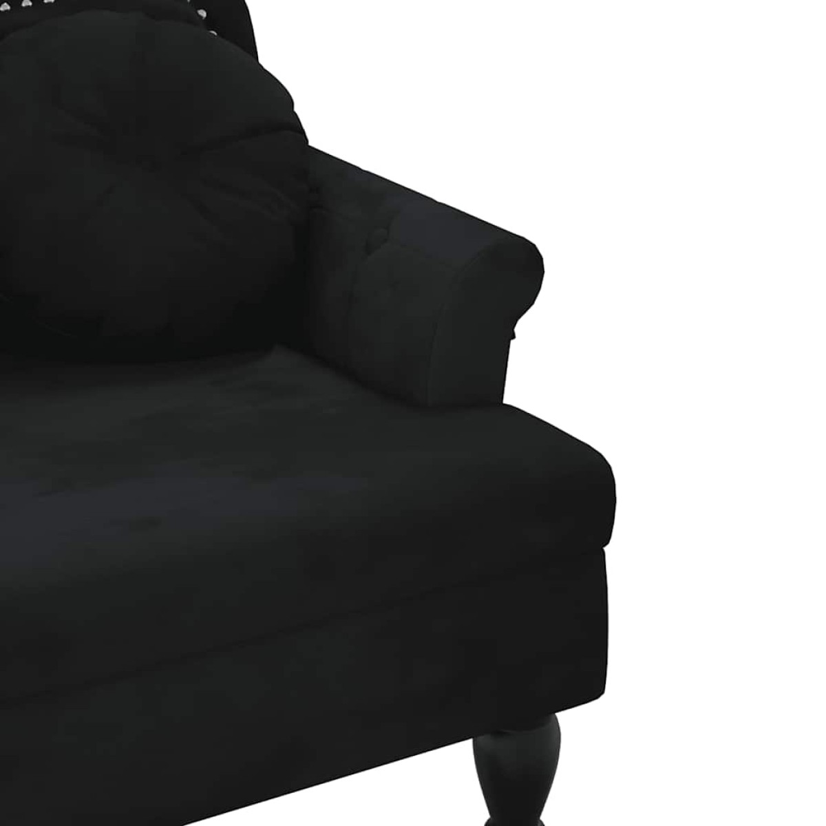 vidaXL Παγκάκι Μαύρο 120,5 x 65 x 75 εκ. Βελούδινο με Μαξιλάρια