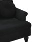 vidaXL Παγκάκι Μαύρο 120,5 x 65 x 75 εκ. Βελούδινο με Μαξιλάρια