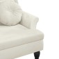 vidaXL Παγκάκι με Μαξιλάρια Κρεμ 120,5 x 65 x 75 εκ. Βελούδινο