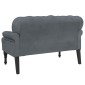 vidaXL Παγκάκι με Πλάτη Σκούρο Γκρι 119,5x64,5x75 εκ. Βελούδινο