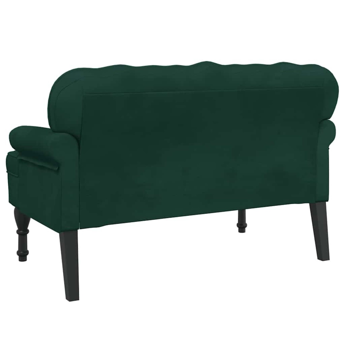 vidaXL Παγκάκι με Πλάτη Σκούρο Πράσινο 119,5x64,5x75 εκ. Βελούδινο
