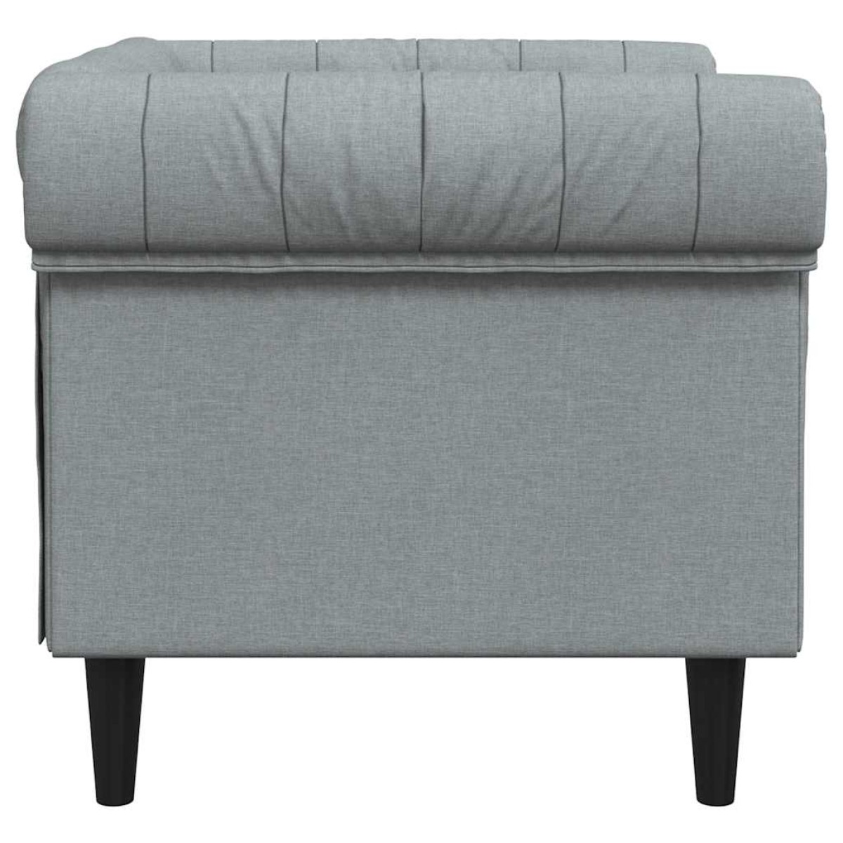 vidaXL Πολυθρόνα Chesterfield Ανοιχτό Γκρι Υφασμάτινη