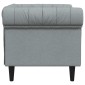 vidaXL Πολυθρόνα Chesterfield Ανοιχτό Γκρι Υφασμάτινη