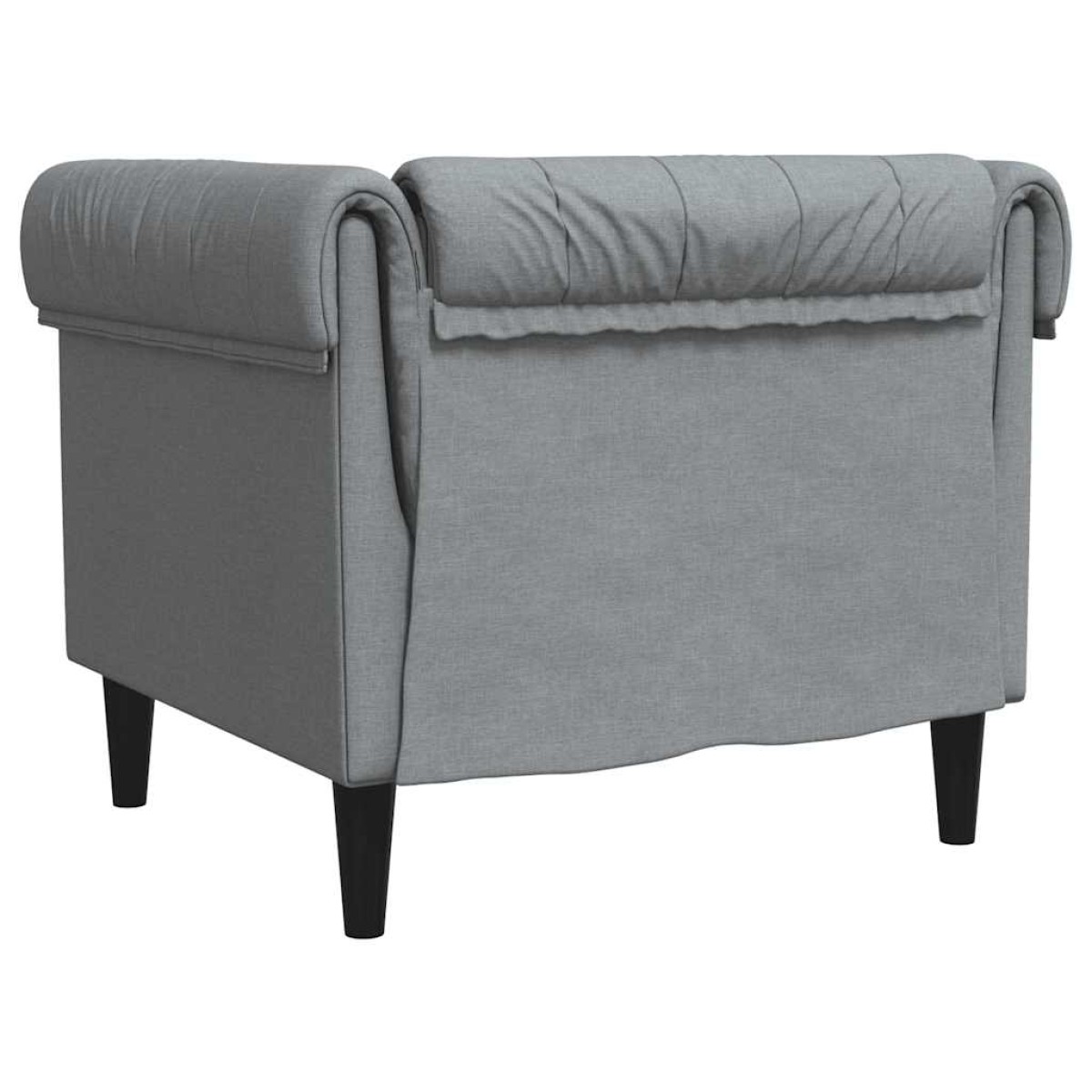 vidaXL Πολυθρόνα Chesterfield Ανοιχτό Γκρι Υφασμάτινη