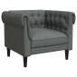 vidaXL Πολυθρόνα Chesterfield Σκούρο Γκρι Υφασμάτινη