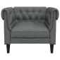 vidaXL Πολυθρόνα Chesterfield Σκούρο Γκρι Υφασμάτινη
