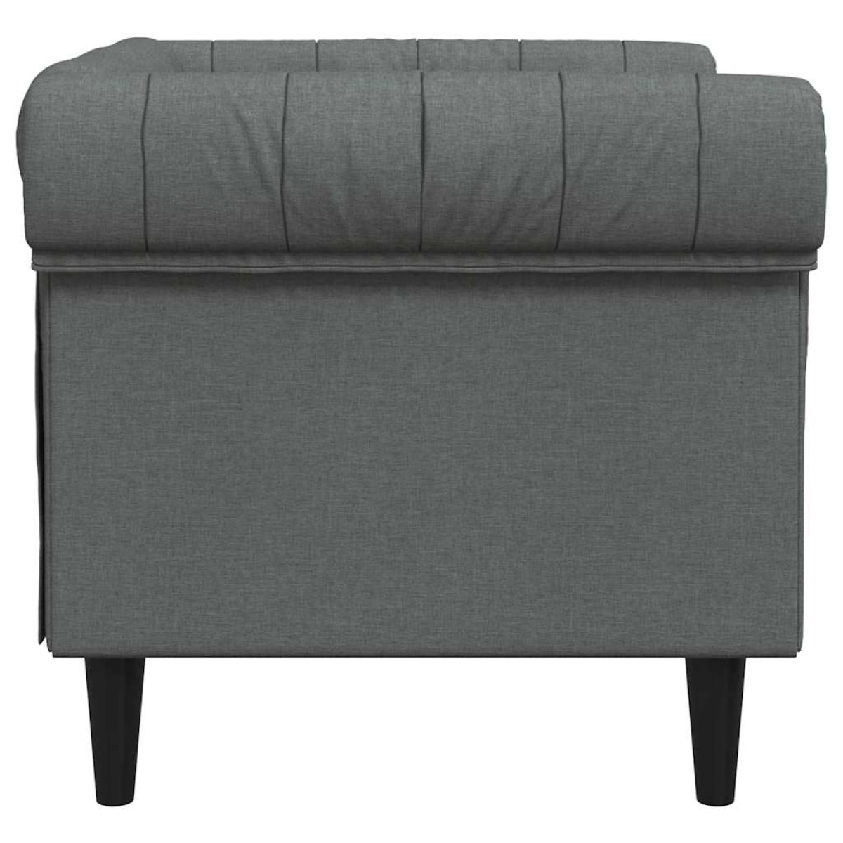vidaXL Πολυθρόνα Chesterfield Σκούρο Γκρι Υφασμάτινη