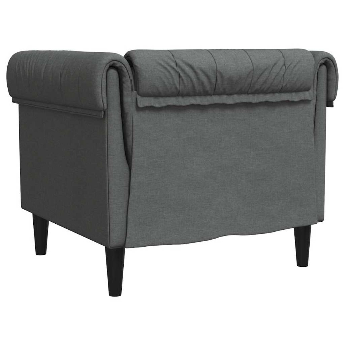 vidaXL Πολυθρόνα Chesterfield Σκούρο Γκρι Υφασμάτινη