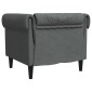 vidaXL Πολυθρόνα Chesterfield Σκούρο Γκρι Υφασμάτινη