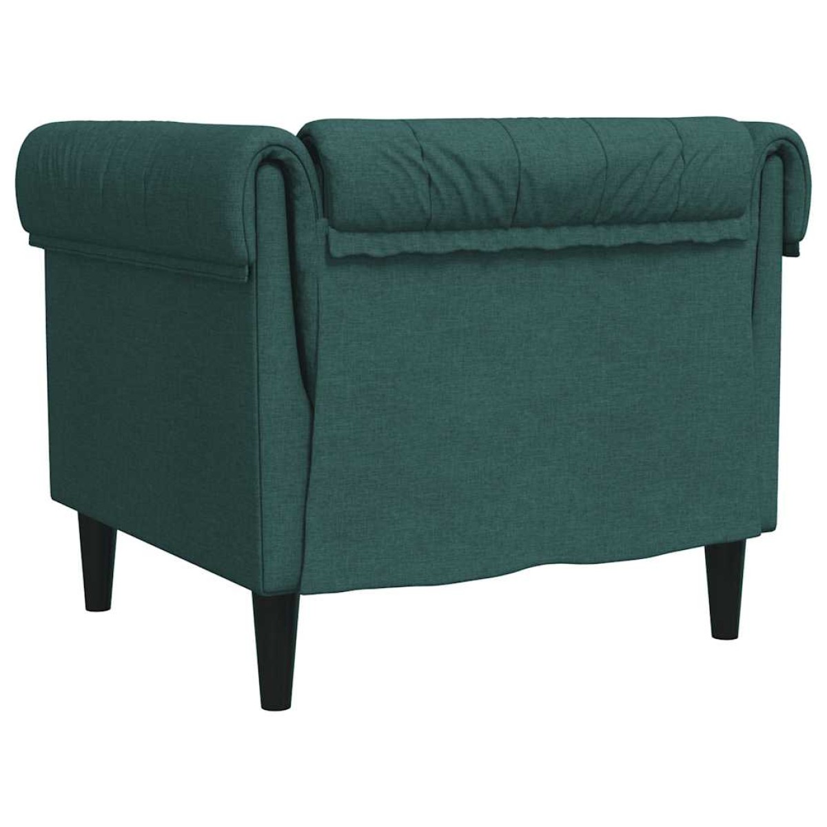 vidaXL Πολυθρόνα Chesterfield Σκούρο Πράσινο Υφασμάτινη