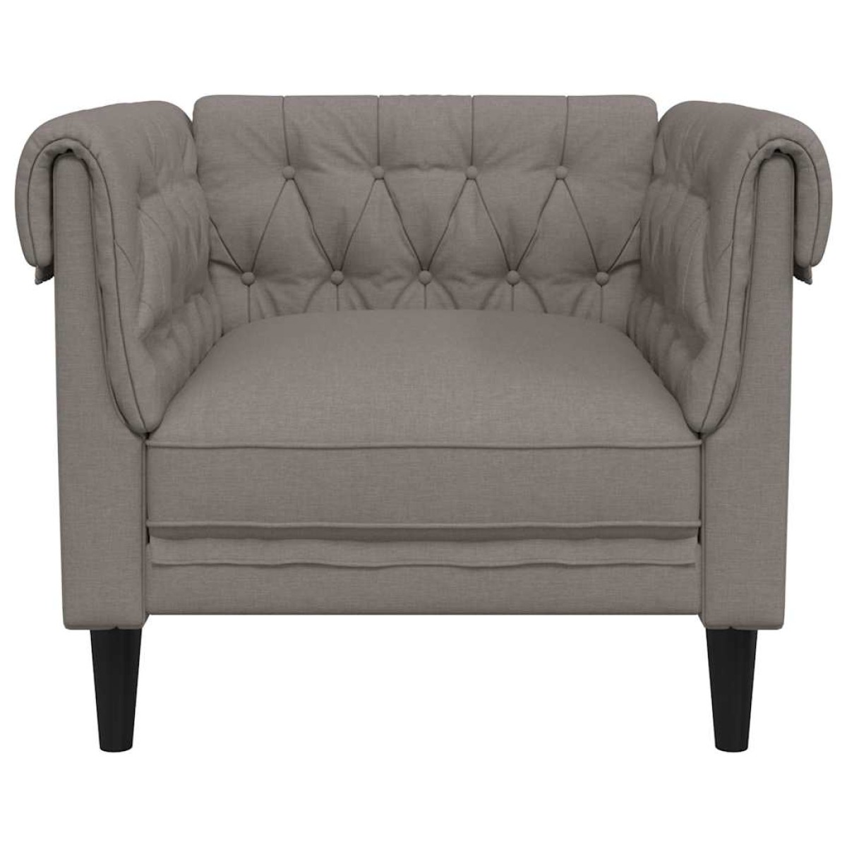 vidaXL Πολυθρόνα Chesterfield Taupe Υφασμάτινη