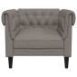 vidaXL Πολυθρόνα Chesterfield Taupe Υφασμάτινη