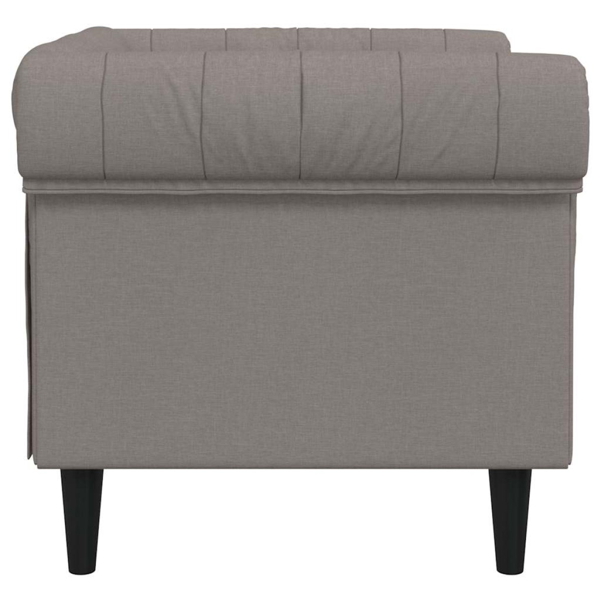 vidaXL Πολυθρόνα Chesterfield Taupe Υφασμάτινη