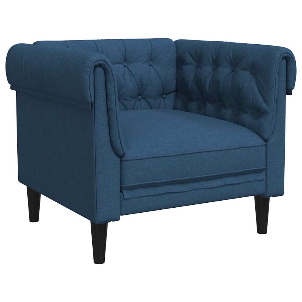 vidaXL Πολυθρόνα Chesterfield Μπλε Υφασμάτινη