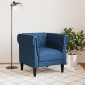 vidaXL Πολυθρόνα Chesterfield Μπλε Υφασμάτινη
