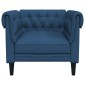 vidaXL Πολυθρόνα Chesterfield Μπλε Υφασμάτινη