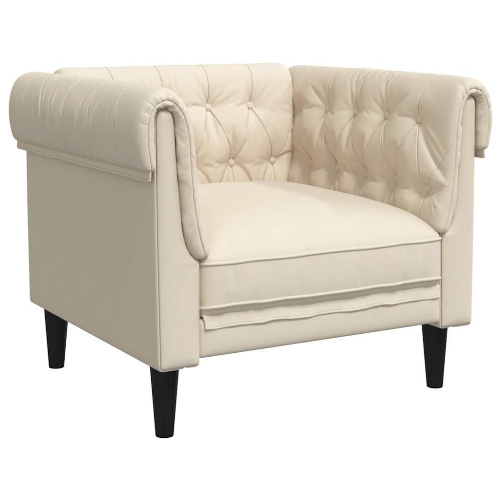 vidaXL Πολυθρόνα Chesterfield Λινό
