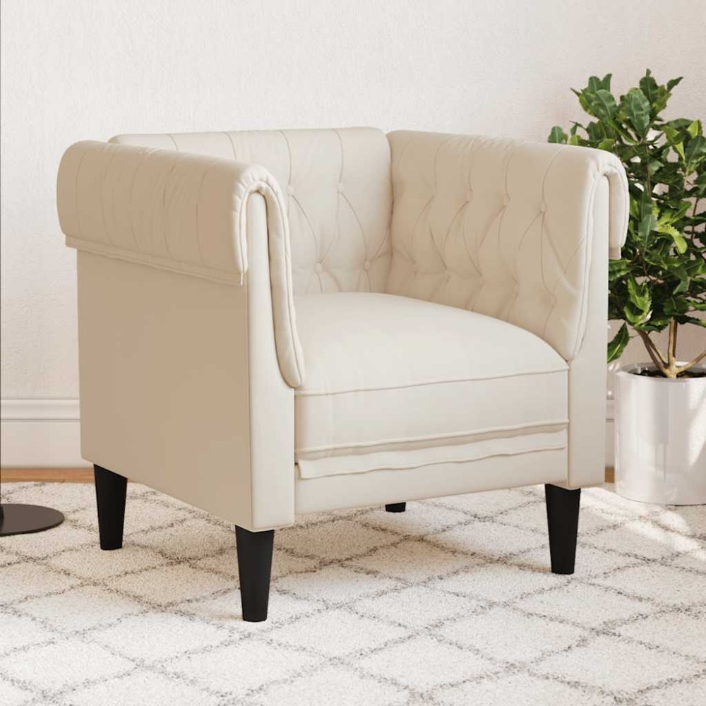 vidaXL Πολυθρόνα Chesterfield Λινό