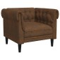 vidaXL Πολυθρόνα Chesterfield Καφέ Υφασμάτινη