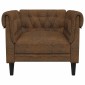 vidaXL Πολυθρόνα Chesterfield Καφέ Υφασμάτινη