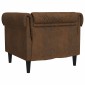 vidaXL Πολυθρόνα Chesterfield Καφέ Υφασμάτινη
