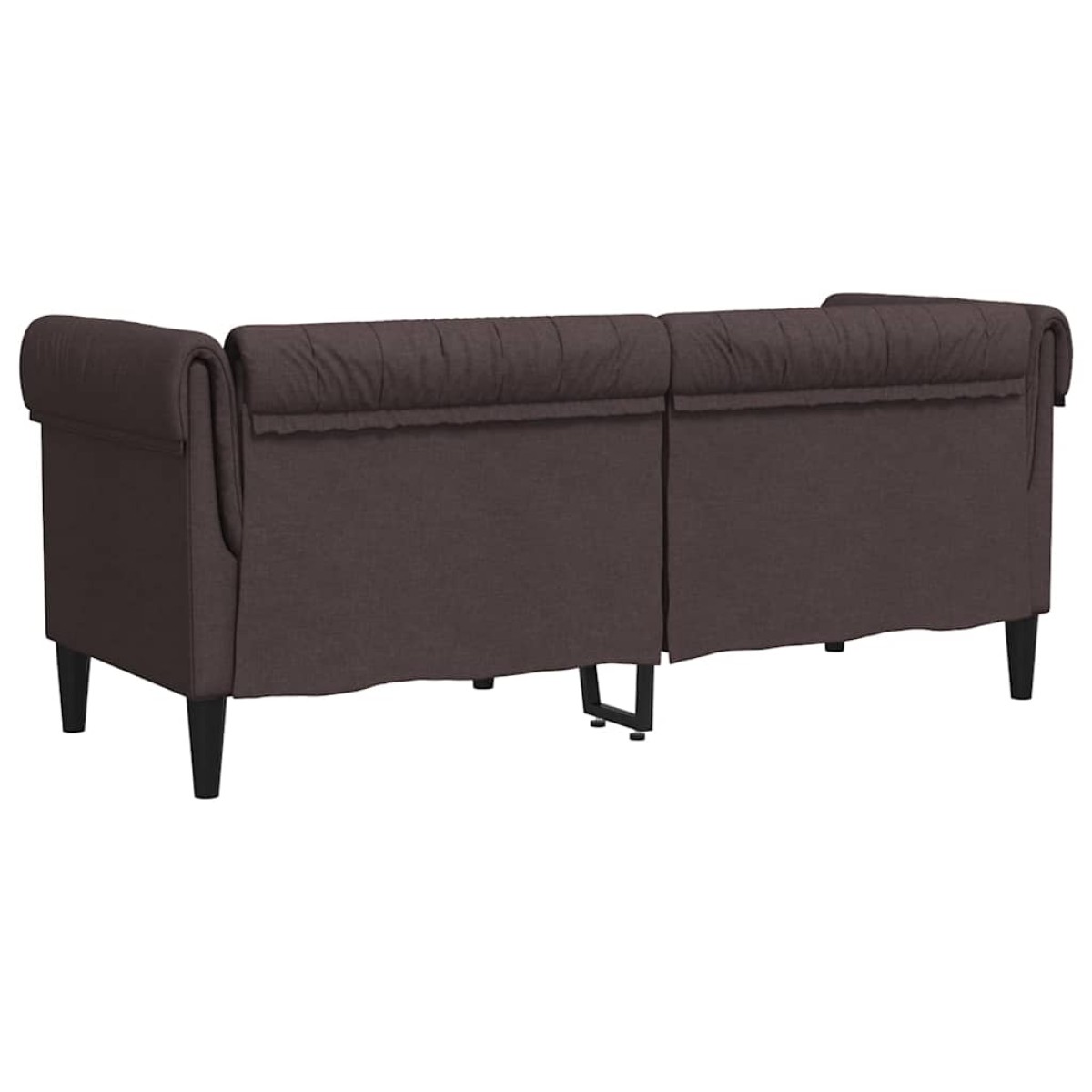 vidaXL Καναπές Διθέσιος Chesterfield Σκούρο Καφέ Υφασμάτινος