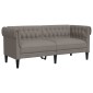vidaXL Καναπές Διθέσιος Chesterfield Taupe Υφασμάτινος