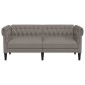 vidaXL Καναπές Διθέσιος Chesterfield Taupe Υφασμάτινος