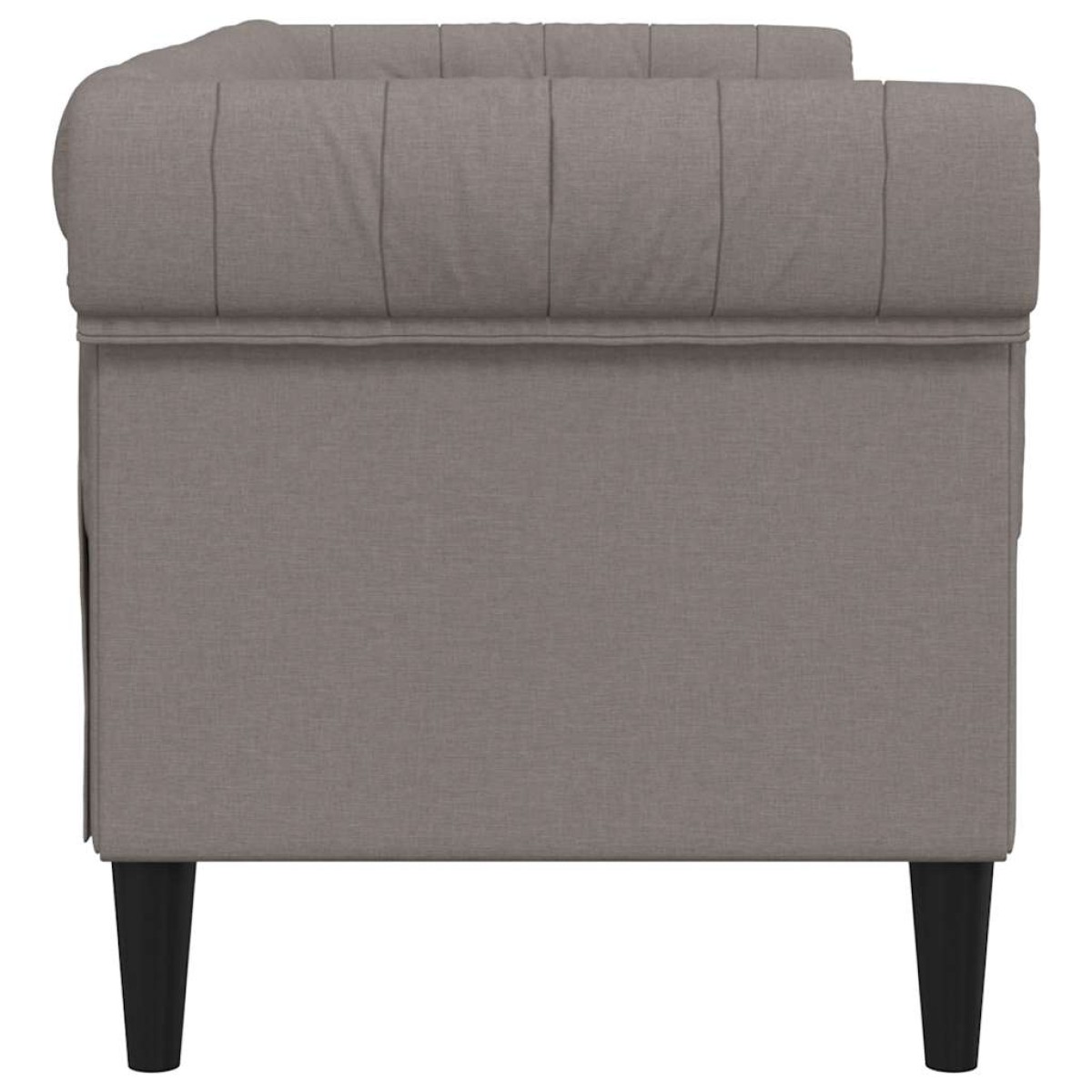 vidaXL Καναπές Διθέσιος Chesterfield Taupe Υφασμάτινος