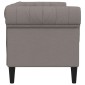 vidaXL Καναπές Διθέσιος Chesterfield Taupe Υφασμάτινος