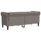 vidaXL Καναπές Διθέσιος Chesterfield Taupe Υφασμάτινος
