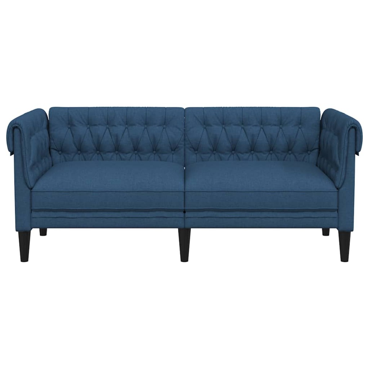 vidaXL Καναπές Διθέσιος Chesterfield Μπλε Υφασμάτινος