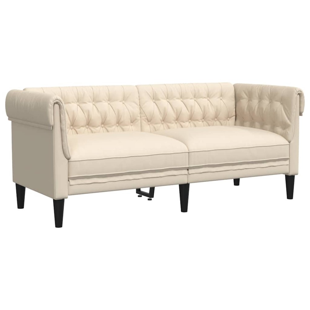 vidaXL Καναπές Διθέσιος Chesterfield Λινό
