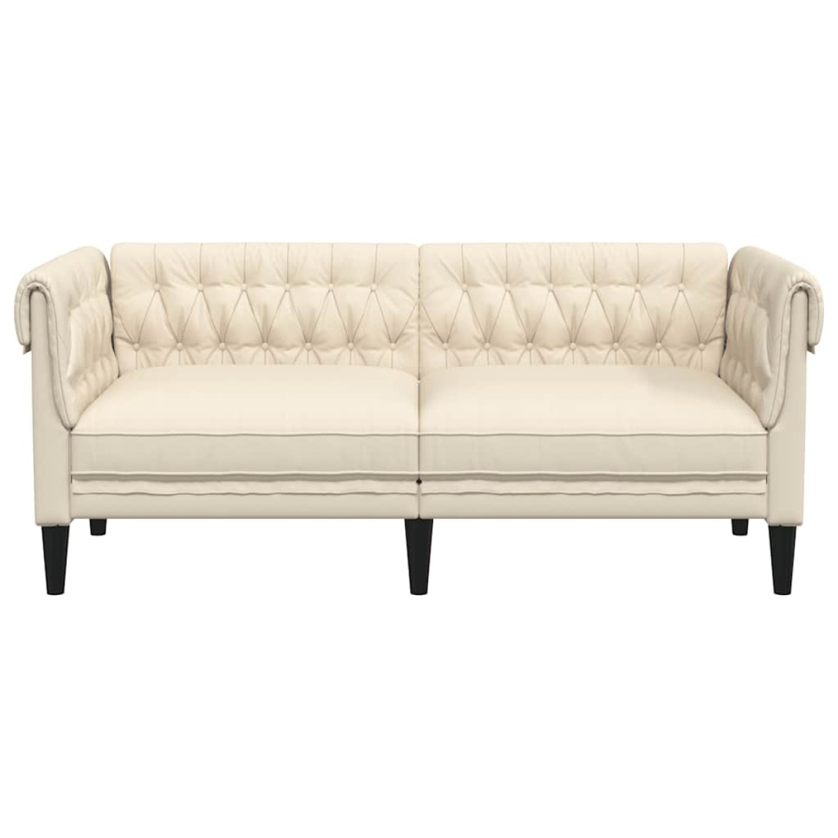 vidaXL Καναπές Διθέσιος Chesterfield Λινό