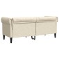 vidaXL Καναπές Διθέσιος Chesterfield Λινό