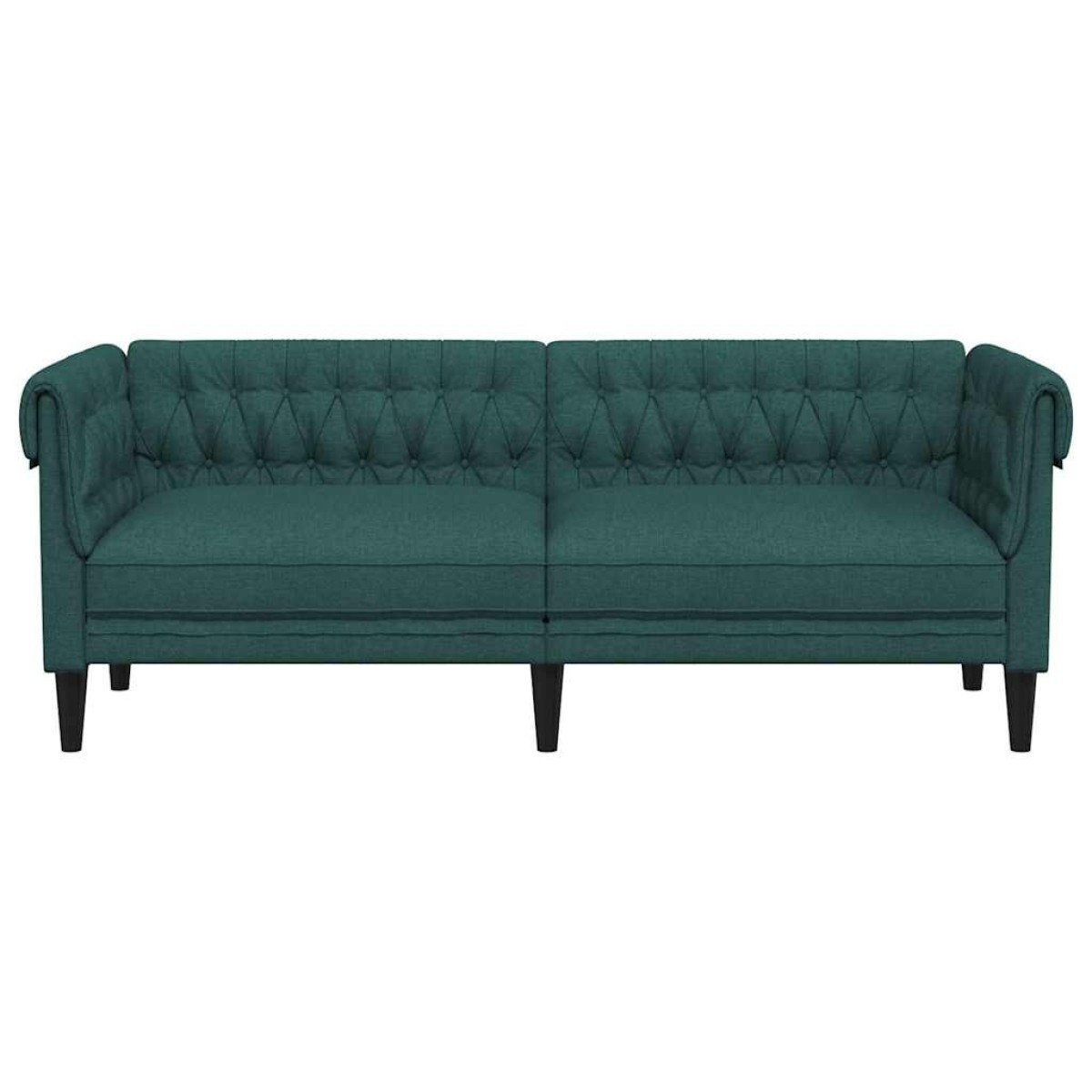 vidaXL Καναπές Τριθέσιος Chesterfield Πράσινος Υφασμάτινος
