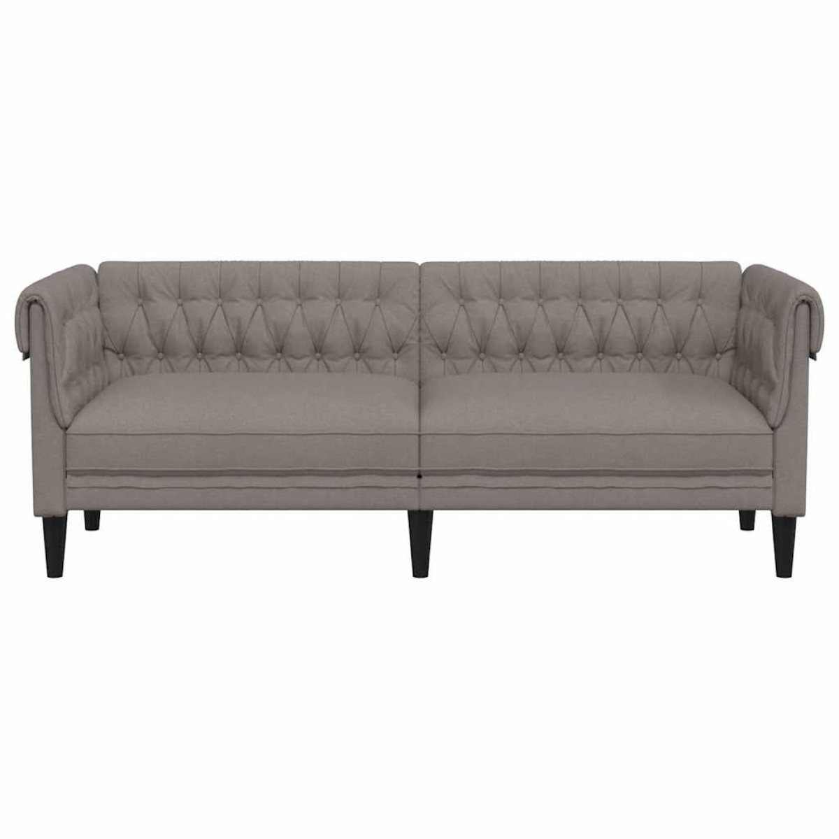 vidaXL Καναπές Τριθέσιος Chesterfield Taupe Υφασμάτινος