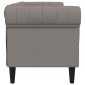 vidaXL Καναπές Τριθέσιος Chesterfield Taupe Υφασμάτινος