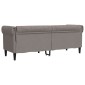 vidaXL Καναπές Τριθέσιος Chesterfield Taupe Υφασμάτινος