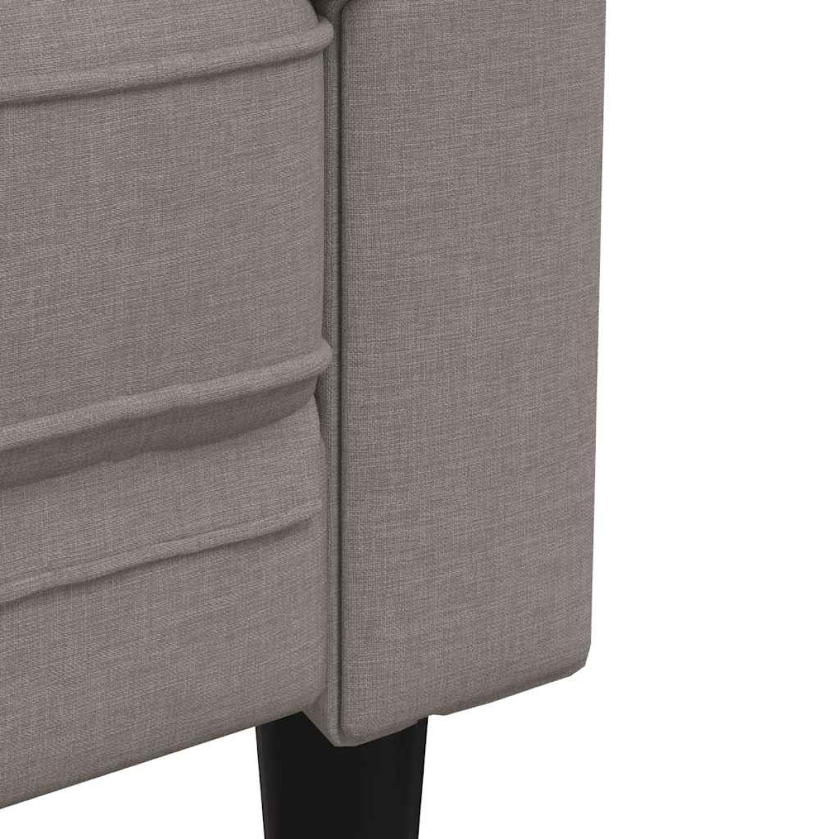 vidaXL Καναπές Τριθέσιος Chesterfield Taupe Υφασμάτινος